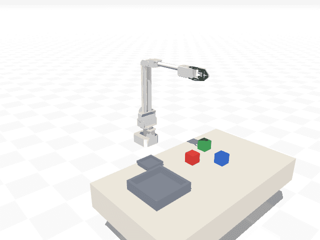 Waveshare RoArm-M2 (S/Pro), rendered from its simulation