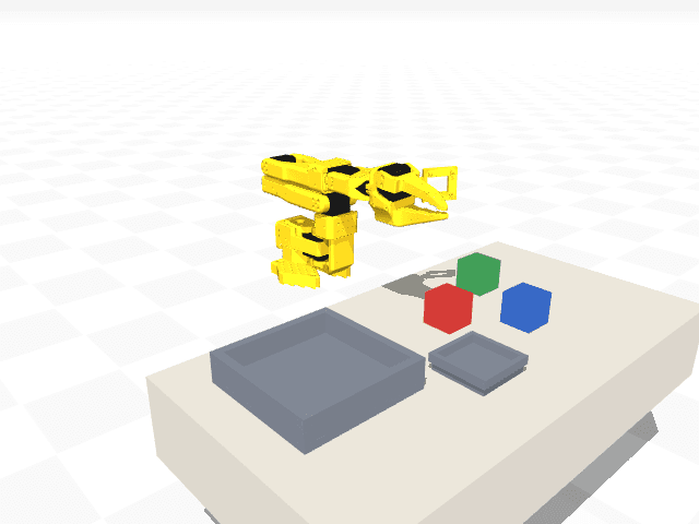 SO-101 (LeRobot, MuJoCo Menagerie), rendered from its simulation