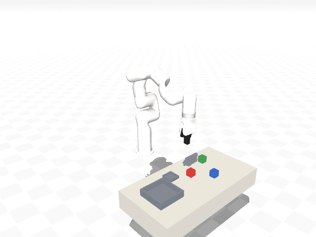 UFACTORY xArm7 (MuJoCo Menagerie), rendered from its simulation